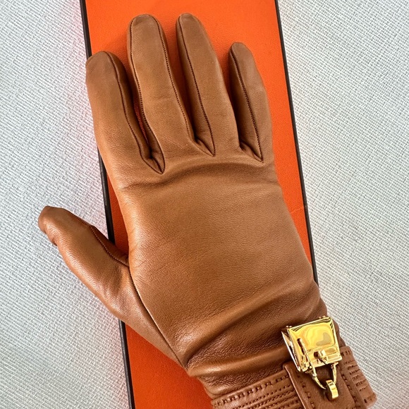 💛Hermes Kelly and Constance Gloves in a stunning brown Lambskin Leather - Picture 4 of 13